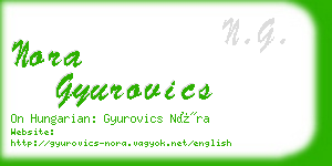 nora gyurovics business card